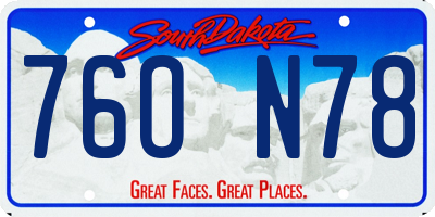 SD license plate 76ON78