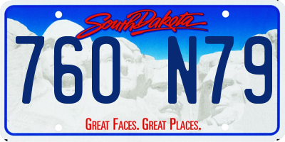 SD license plate 76ON79