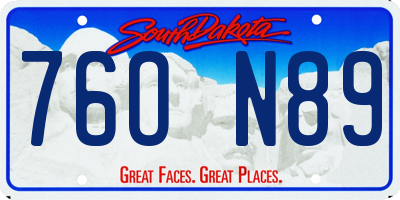 SD license plate 76ON89