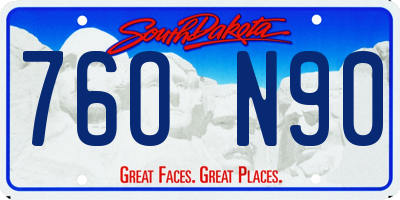 SD license plate 76ON90