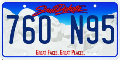 SD license plate 76ON95
