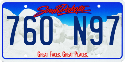 SD license plate 76ON97