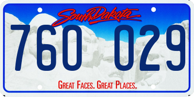 SD license plate 76OO29