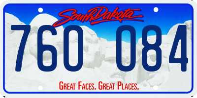 SD license plate 76OO84