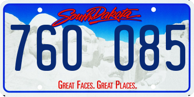 SD license plate 76OO85