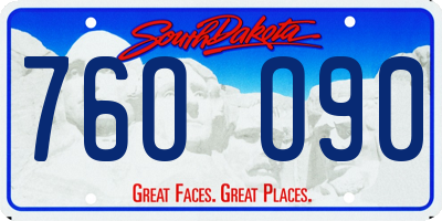 SD license plate 76OO90