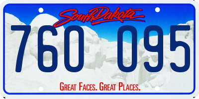 SD license plate 76OO95