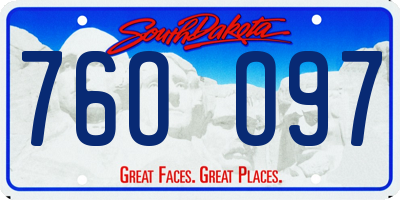 SD license plate 76OO97