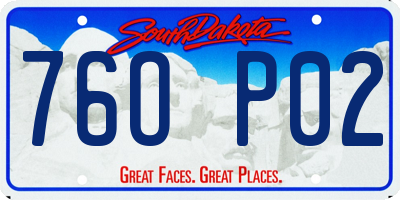 SD license plate 76OP02