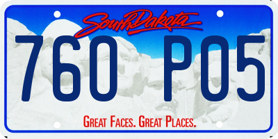 SD license plate 76OP05