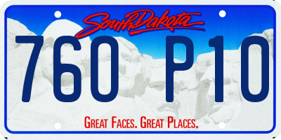 SD license plate 76OP10