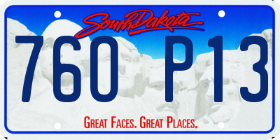 SD license plate 76OP13