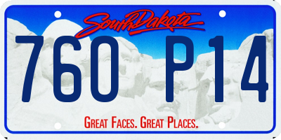 SD license plate 76OP14