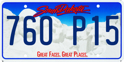 SD license plate 76OP15