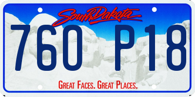 SD license plate 76OP18