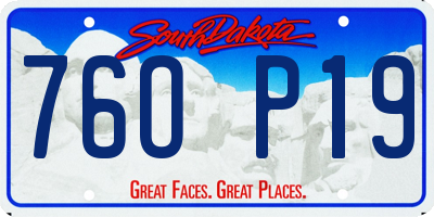 SD license plate 76OP19