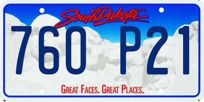 SD license plate 76OP21