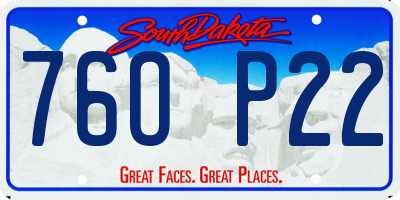 SD license plate 76OP22