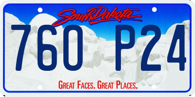 SD license plate 76OP24