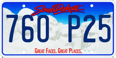 SD license plate 76OP25