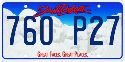 SD license plate 76OP27