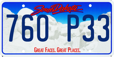 SD license plate 76OP33