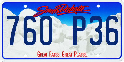 SD license plate 76OP36