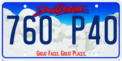 SD license plate 76OP40