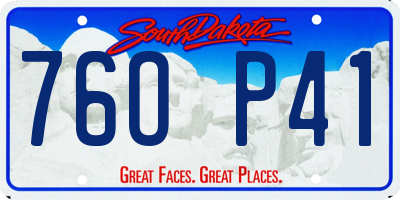 SD license plate 76OP41