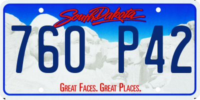 SD license plate 76OP42