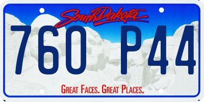 SD license plate 76OP44
