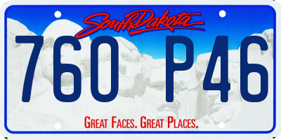 SD license plate 76OP46
