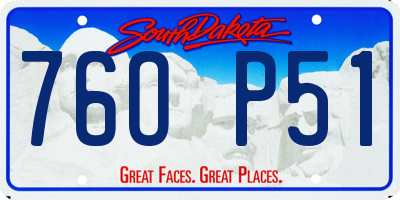 SD license plate 76OP51