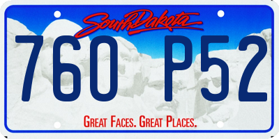 SD license plate 76OP52
