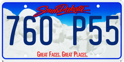 SD license plate 76OP55