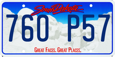 SD license plate 76OP57