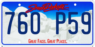 SD license plate 76OP59