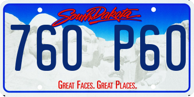 SD license plate 76OP60