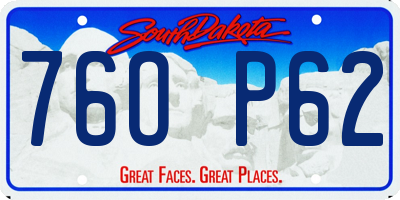 SD license plate 76OP62
