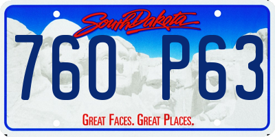 SD license plate 76OP63