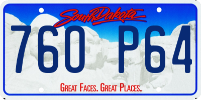 SD license plate 76OP64