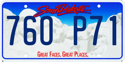 SD license plate 76OP71