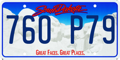 SD license plate 76OP79