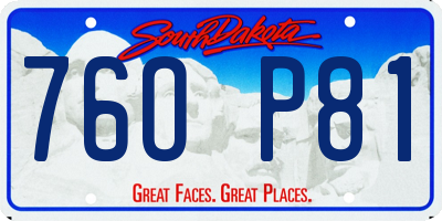 SD license plate 76OP81