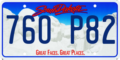 SD license plate 76OP82