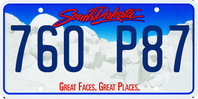 SD license plate 76OP87