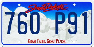 SD license plate 76OP91