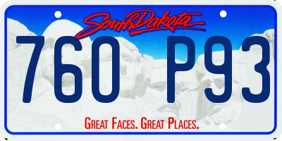 SD license plate 76OP93