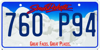 SD license plate 76OP94