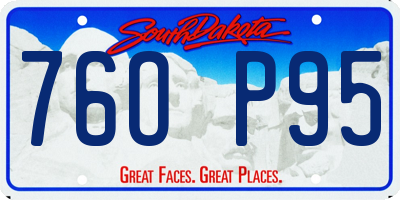 SD license plate 76OP95
